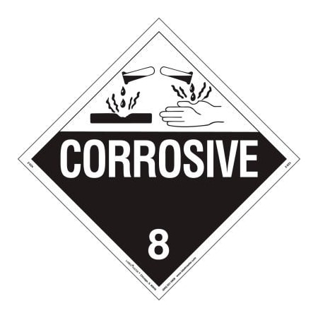 American Labelmark Co LabelMaster Z-EZ4 Corrosive Placard, Worded, Removable Vinyl, 25/Pack Z-EZ4